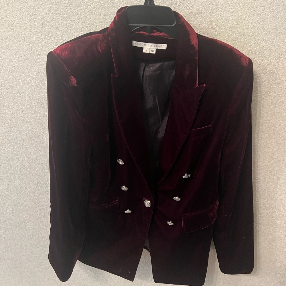 Veronica Beard Gaya Dickey Velvet Blazer